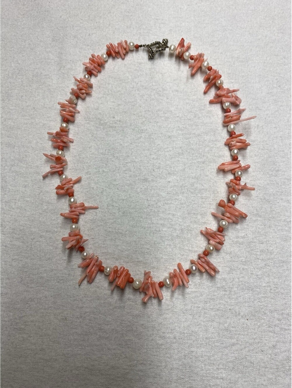 Vintage Hawaiian Natural Branch Coral Necklace Salmon Pink Spiny Branches